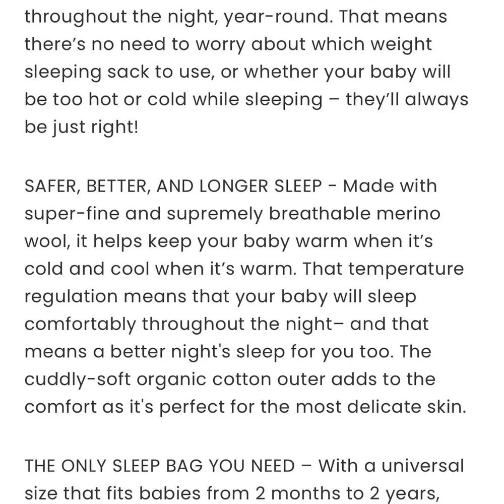 Woolino Merin Wool Sleep Sack - Rainbow - Picture 5 of 6
